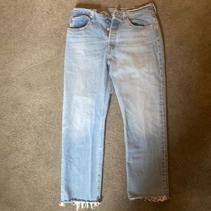 Levi’s 501 straight leg cropped jeans